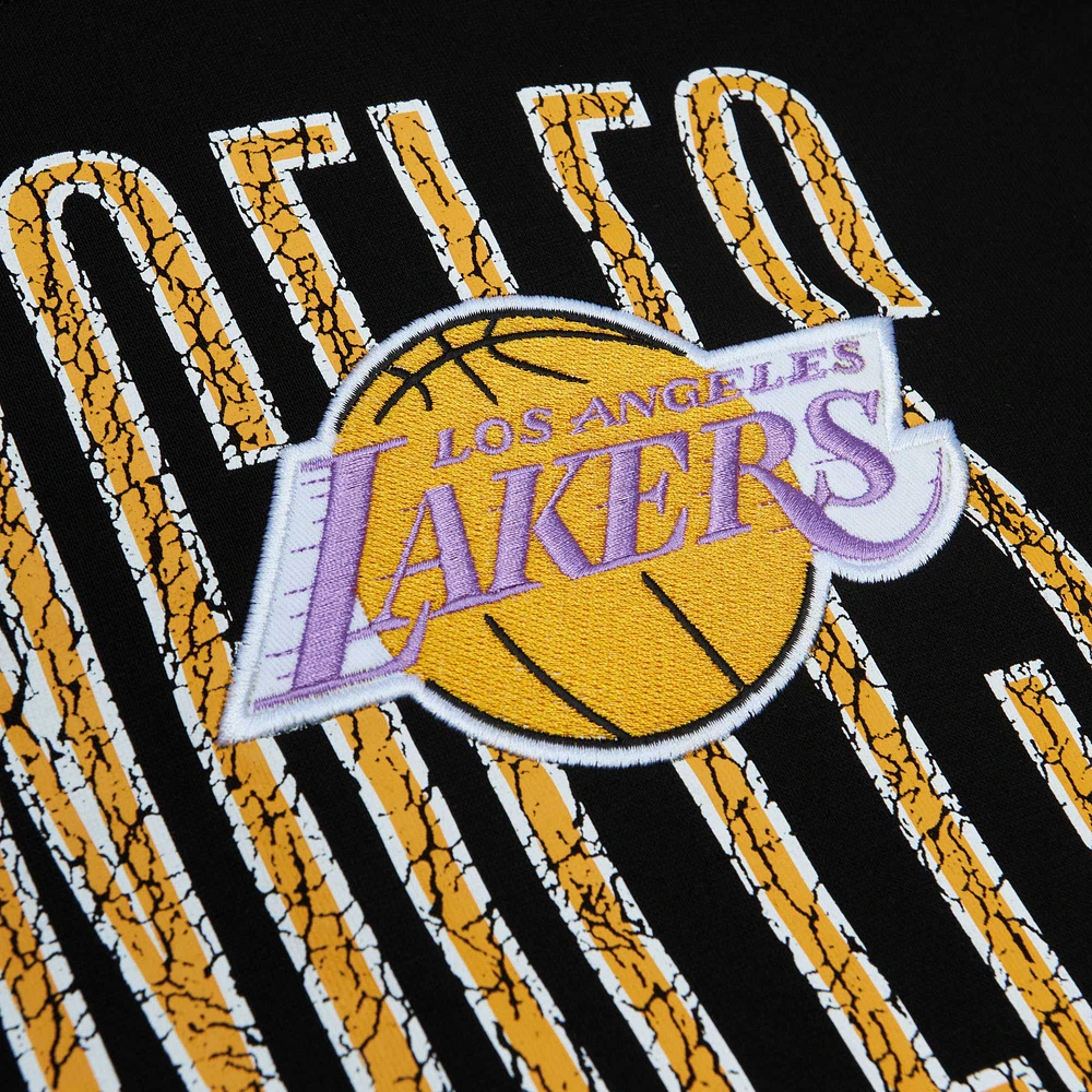 Sweat à capuche noir Mitchell & Ness Los Angeles Lakers Hardwood Classics OG 2.0 pour hommes