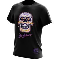 Men's Mitchell & Ness Black Los Angeles Lakers Hardwood Classics Sugar Skull - T-Shirt