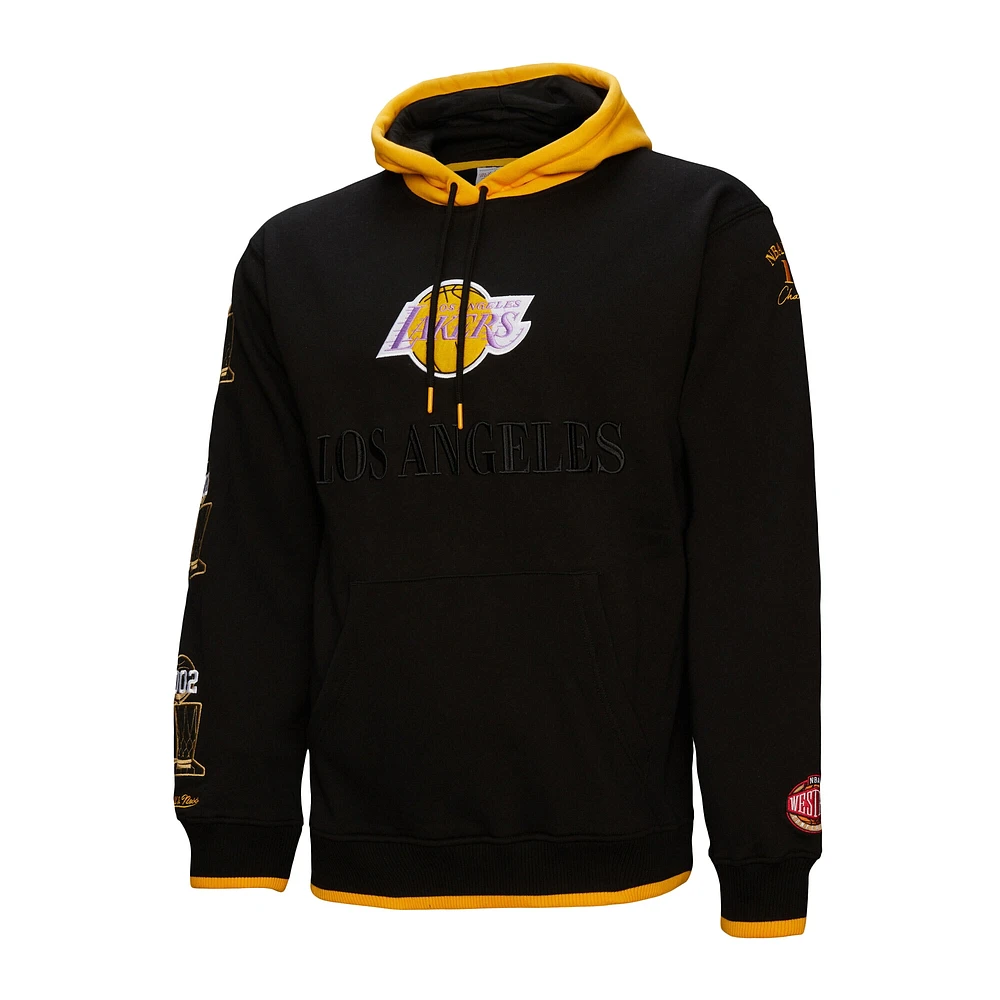 Men's Mitchell & Ness  Black Los Angeles Lakers Hardwood Classics Team OG 3.0 Pullover Hoodie