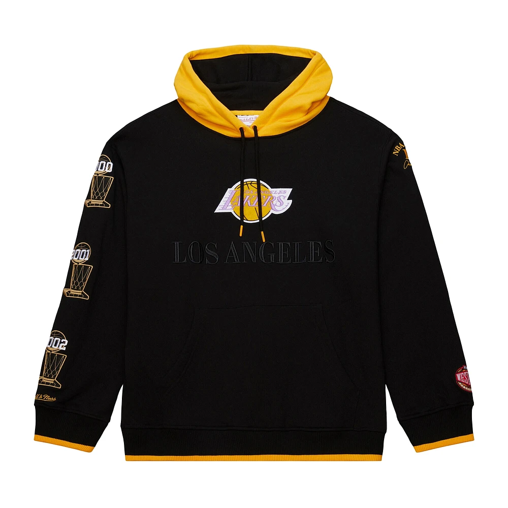 Men's Mitchell & Ness  Black Los Angeles Lakers Hardwood Classics Team OG 3.0 Pullover Hoodie