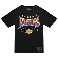 Men's Mitchell & Ness  Black Los Angeles Lakers Worldwide Collection Glow Up T-Shirt