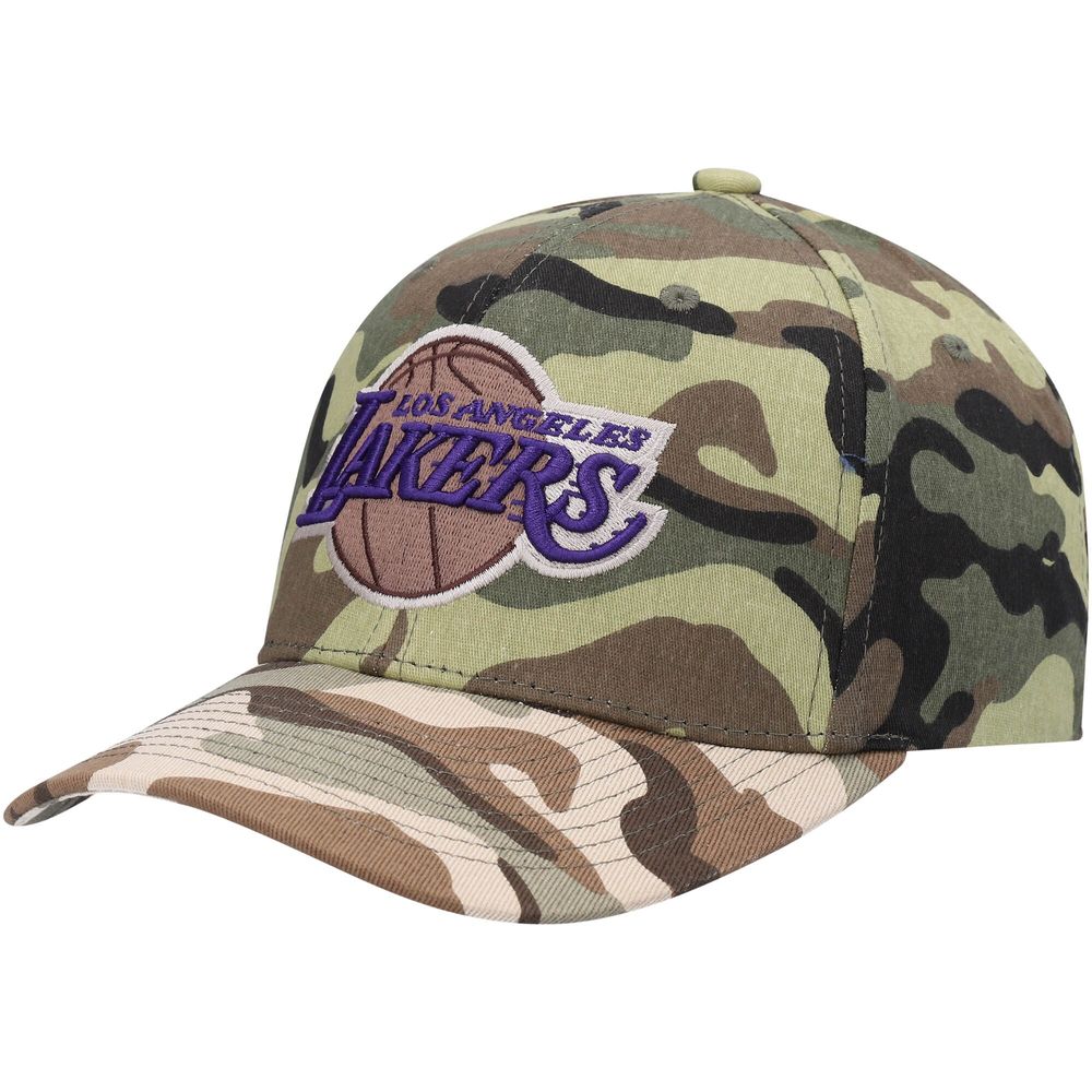 Men's Mitchell & Ness Camo Los Angeles Lakers Woodland Desert - Snapback Hat