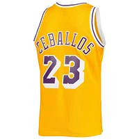 Men's Mitchell & Ness Cedric Ceballos Gold Los Angeles Lakers 1994/95 Hardwood Classics Swingman Jersey