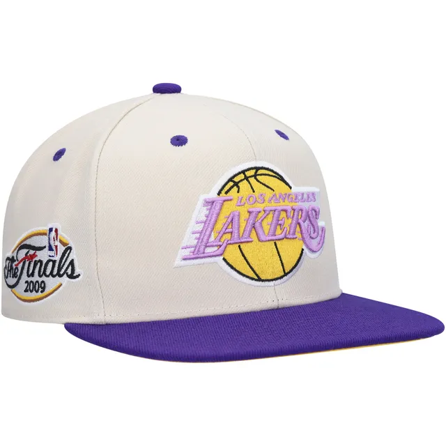 Mitchell & Ness Men's White and Black Los Angeles Lakers 2000 NBA Finals Champions Snapback Hat White,Black