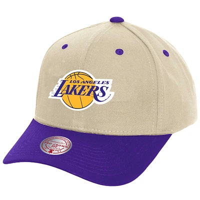 Casquette réglable bicolore Pro Crown Game On des Lakers de Los Angeles Mitchell & Ness pour hommes