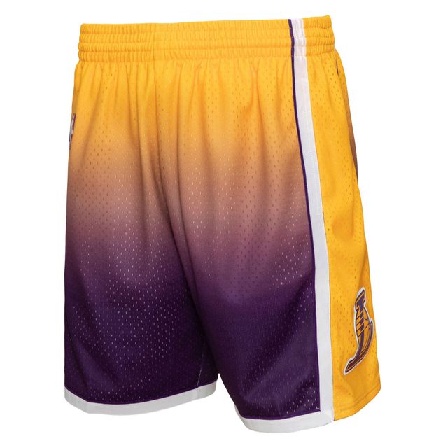 Mitchell & Ness pour homme Los Angeles Lakers - 1984/85 Hardwood Classics Fadeaway Swingman Short