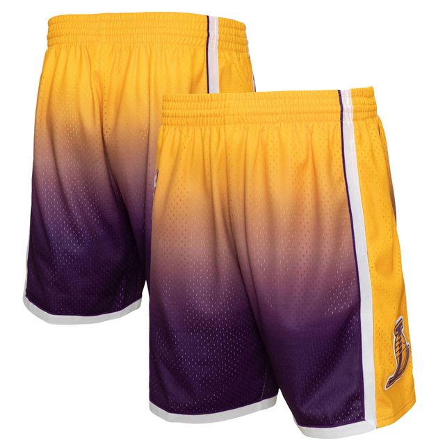 Mitchell & Ness pour homme Los Angeles Lakers - 1984/85 Hardwood Classics Fadeaway Swingman Short