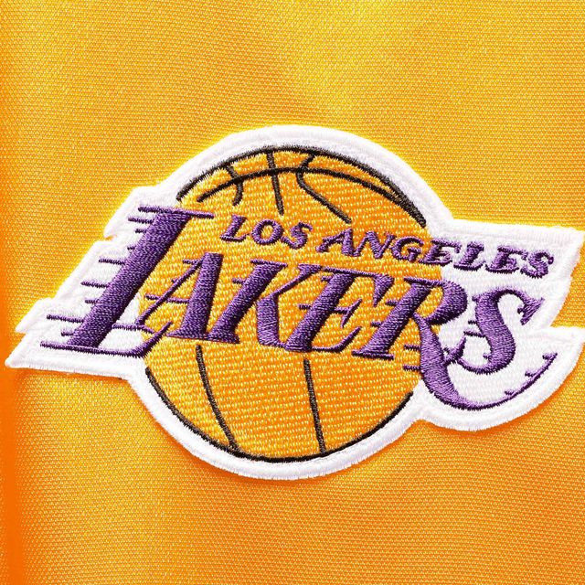 Chemise à col en V pour hommes, Mitchell & Ness, or/violet, Los Angeles Lakers Hardwood Classics Big Tall On-Court Shooting