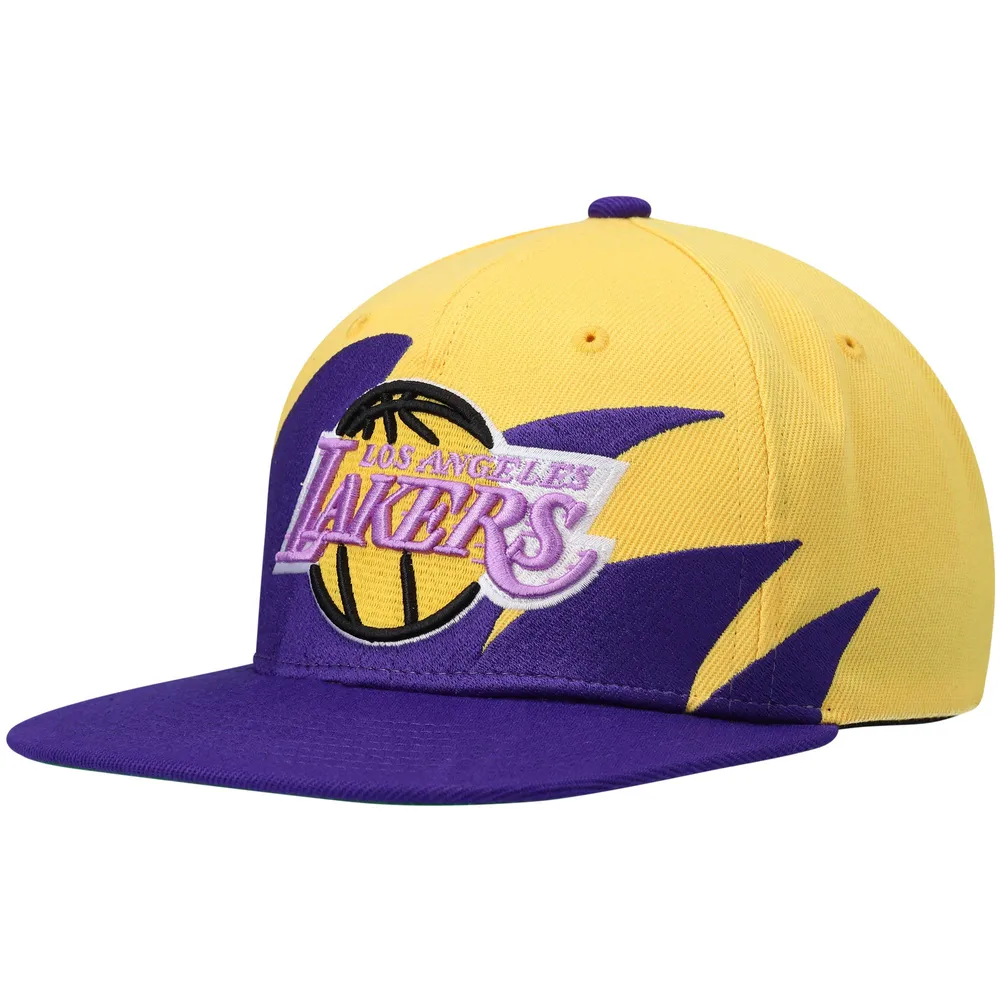 Los Angeles Lakers Mitchell & Ness Snapback Hat Green/Orange