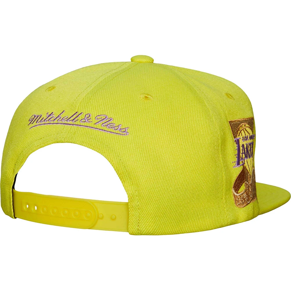 Men's Mitchell & Ness Gold Los Angeles Lakers Hardwood Classics Soul Pastel Snapback Hat