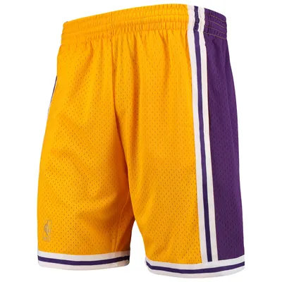 Los Angeles Lakers Mitchell & Ness Hardwood Classics Team Swingman Shorts