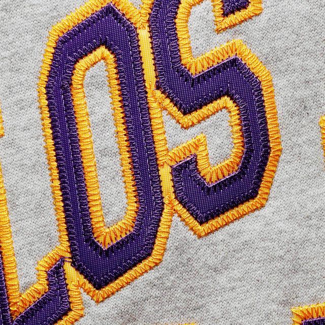 Sweat à capuche pour hommes Mitchell & Ness gris chiné Los Angeles Lakers Hardwood Classics Big Tall Throwback