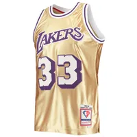 Men 4XL Mitchell & Ness Kareem Abdul-Jabbar LA LAKERS DIAMOND Swingman  Jersey