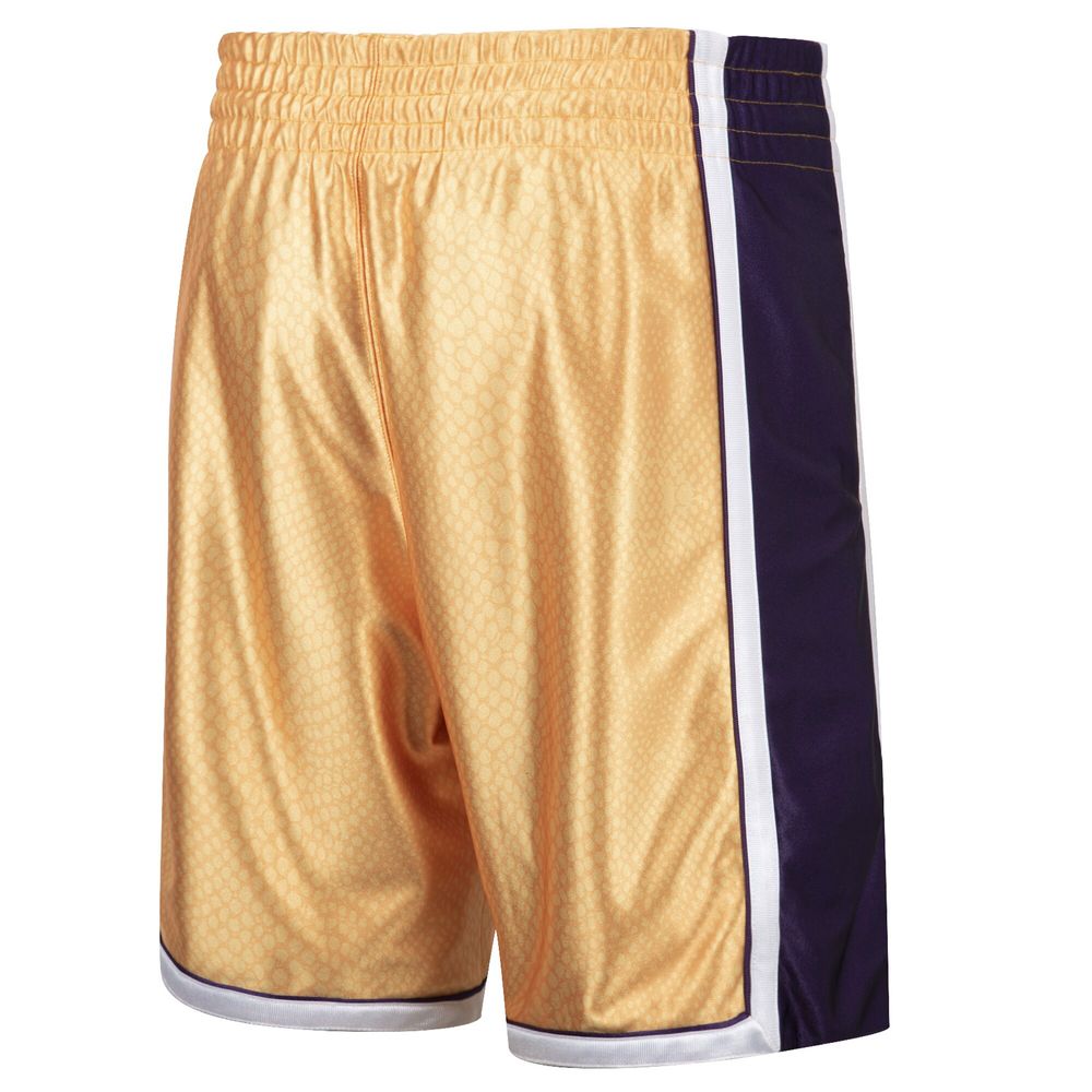 Mitchell & Ness Mens Los Angeles Lakers Lakers Authentic Shorts - Mens Purple/Yellow Size XL