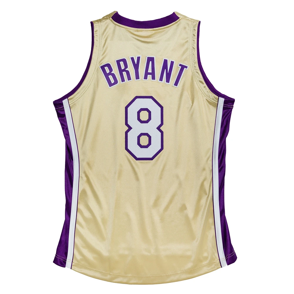 Men's Mitchell & Ness Kobe Bryant Gold Los Angeles Lakers Hall of Fame Class 2020 #8 Authentic Jersey