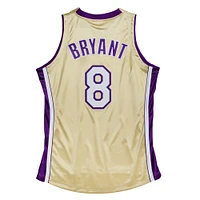 Men's Mitchell & Ness Kobe Bryant Gold Los Angeles Lakers Hall of Fame Class 2020 #8 Authentic Jersey