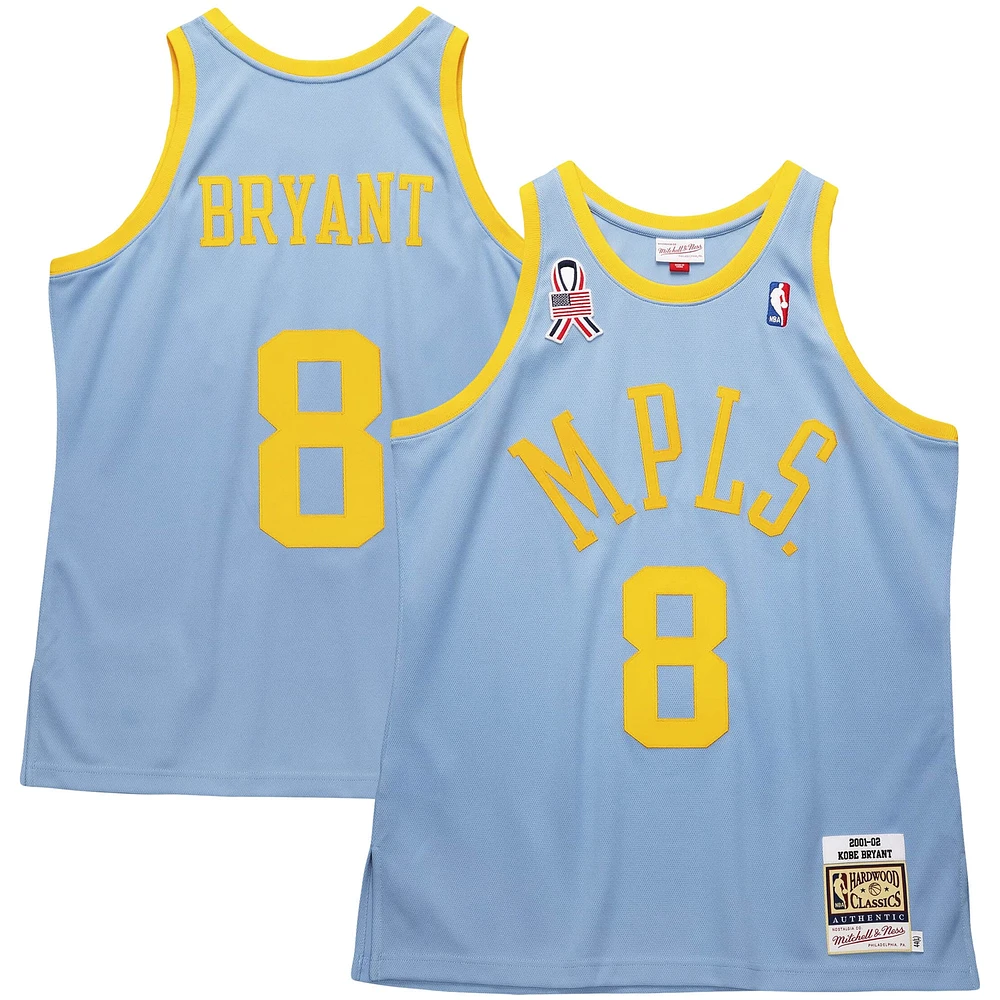 Mitchell & Ness Kobe Bryant pour homme, bleu clair, Los Angeles Lakers 2001/02, maillot authentique de joueur retraité