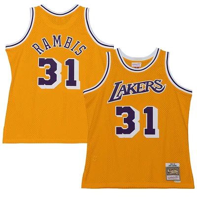 Men's Mitchell & Ness Kurt Rambis Gold Los Angeles Lakers 1984/85 Swingman Jersey