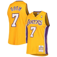 Maillot Mitchell & Ness Lamar Odom Gold pour homme des Los Angeles Lakers 2009/10 Hardwood Classics Swingman