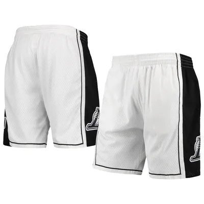 Los Angeles Lakers Mitchell & Ness Hardwood Classics White Out Swingman Shorts