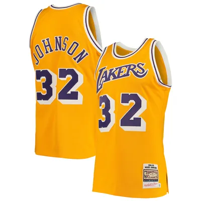 Magic Johnson Los Angeles Lakers Mitchell & Ness 1984/ Hardwood Classics Authentic Jersey