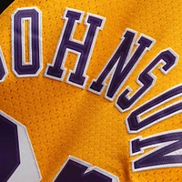 Men's Mitchell & Ness Magic Johnson Gold Los Angeles Lakers 1984/85 Hardwood Classics Swingman Jersey