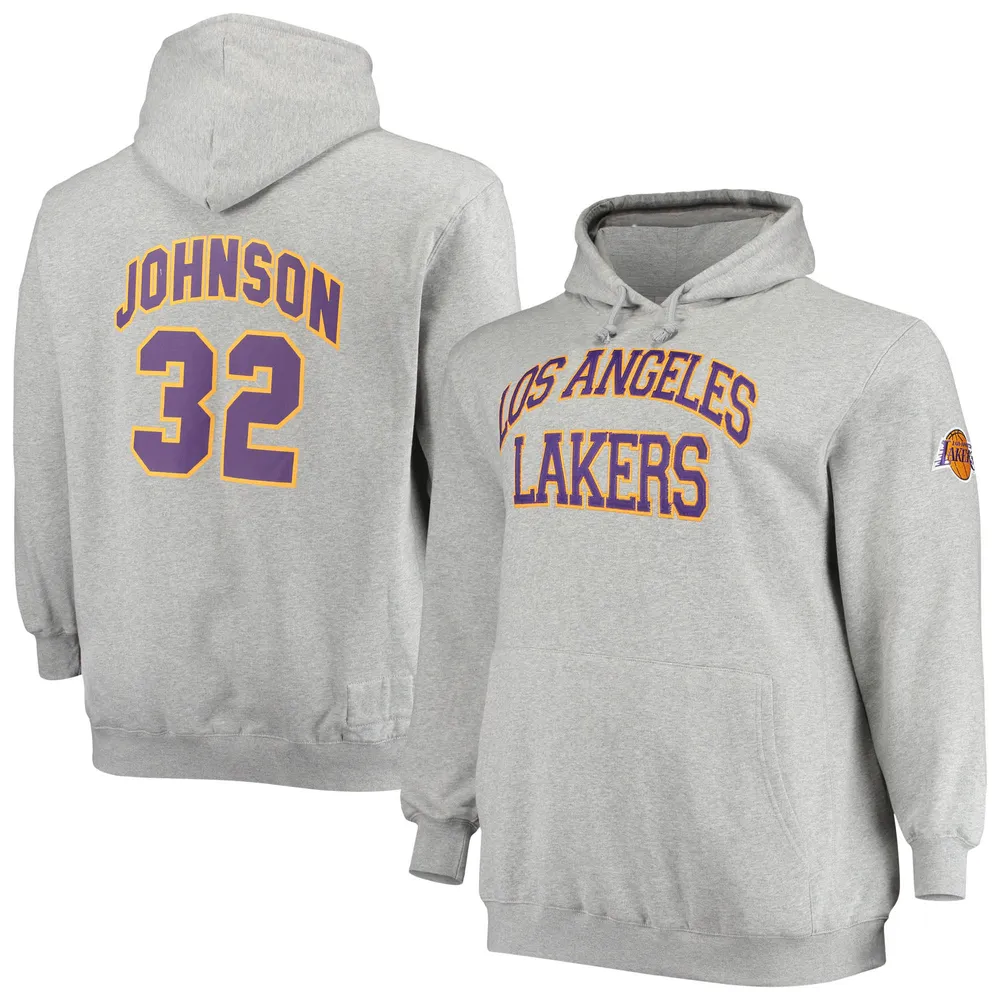 Men's Mitchell & Ness Magic Johnson Gold Los Angeles Lakers Name