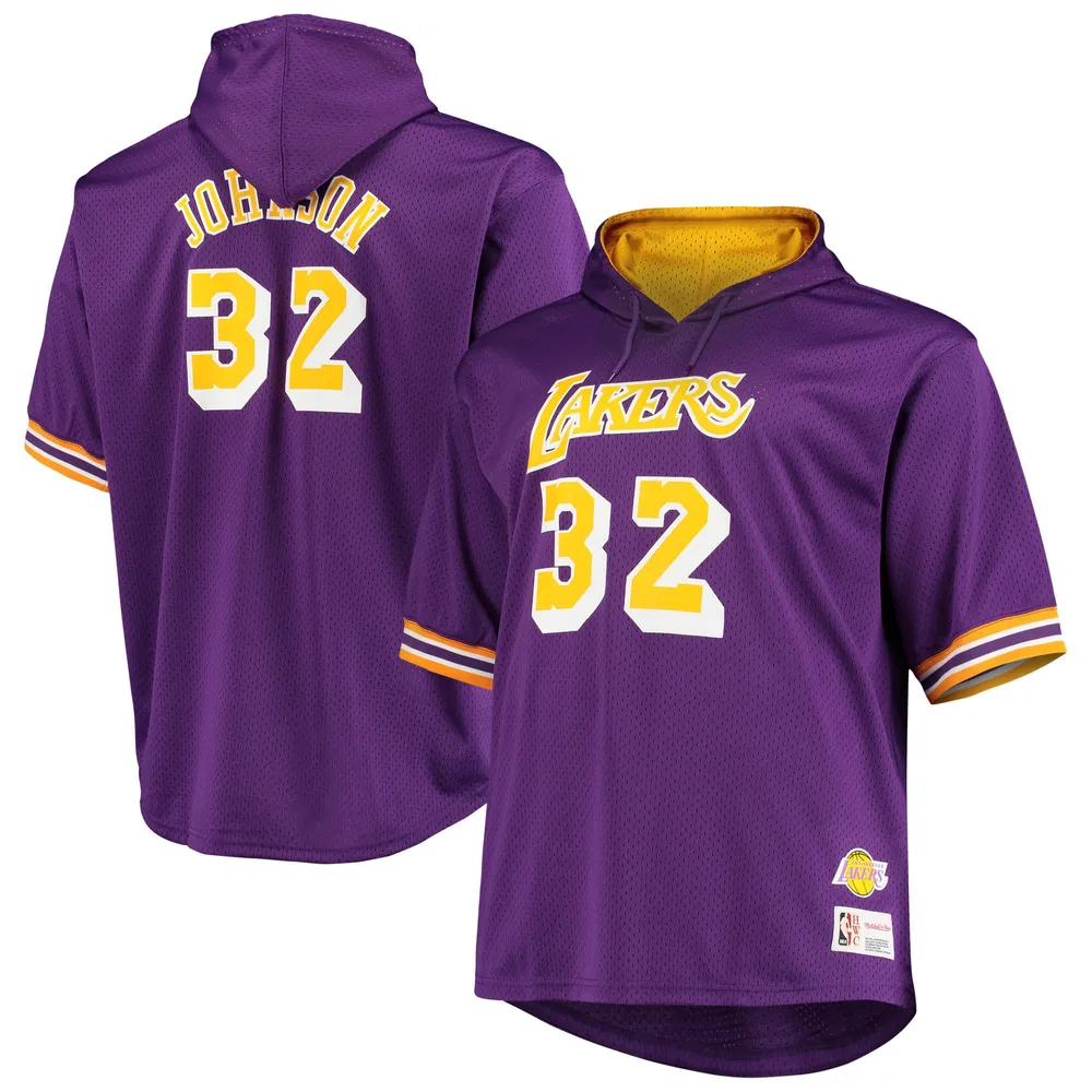 Lids Magic Johnson Los Angeles Lakers Mitchell & Ness Big Tall Name Number  Short Sleeve Hoodie - Purple/Gold