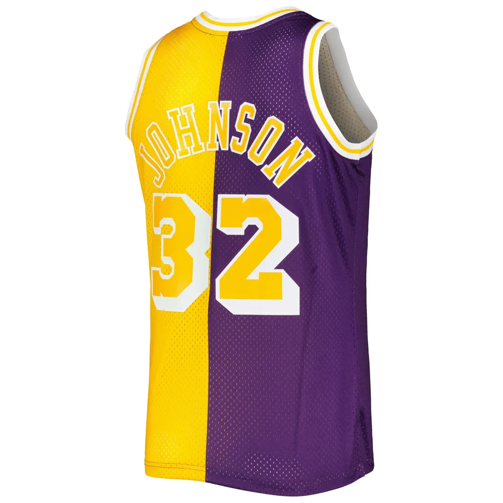 Men's Mitchell & Ness Gold/Purple Los Angeles Lakers Hardwood