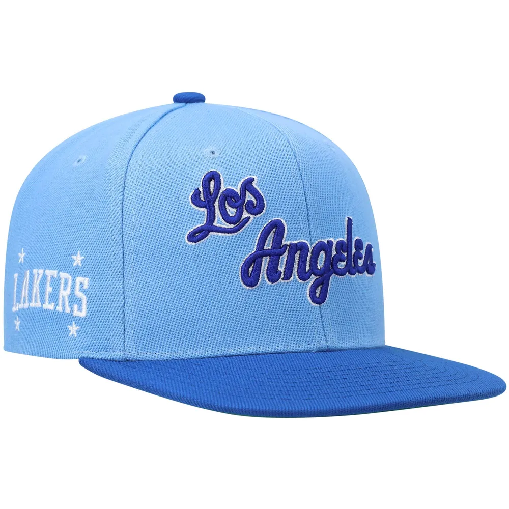 Men's Mitchell & Ness Purple Los Angeles Lakers The Grid Snapback Hat