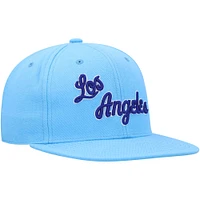 Casquette ajustée Mitchell & Ness pour hommes, bleu poudre, Los Angeles Lakers Hardwood Classics MVP Team Ground 2.0