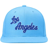 Casquette pour homme Mitchell & Ness Powder Blue Los Angeles Lakers Hardwood Classics Team Ground 2.0 Snapback