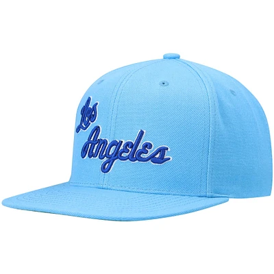 Men's Mitchell & Ness Powder Blue Los Angeles Lakers Hardwood Classics Team Ground 2.0 Snapback Hat