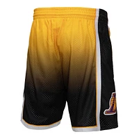 Men's Mitchell & Ness Purple/Black Los Angeles Lakers - 1984/85 Hardwood Classics Fadeaway Swingman Shorts