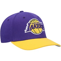 Men's Mitchell & Ness Purple/Gold Los Angeles Lakers MVP Team Two-Tone 2.0 Stretch-Snapback Hat