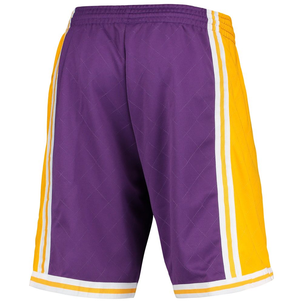 Men's Mitchell & Ness Purple Los Angeles Lakers 1984 Hardwood Classics 75th Anniversary Swingman Shorts