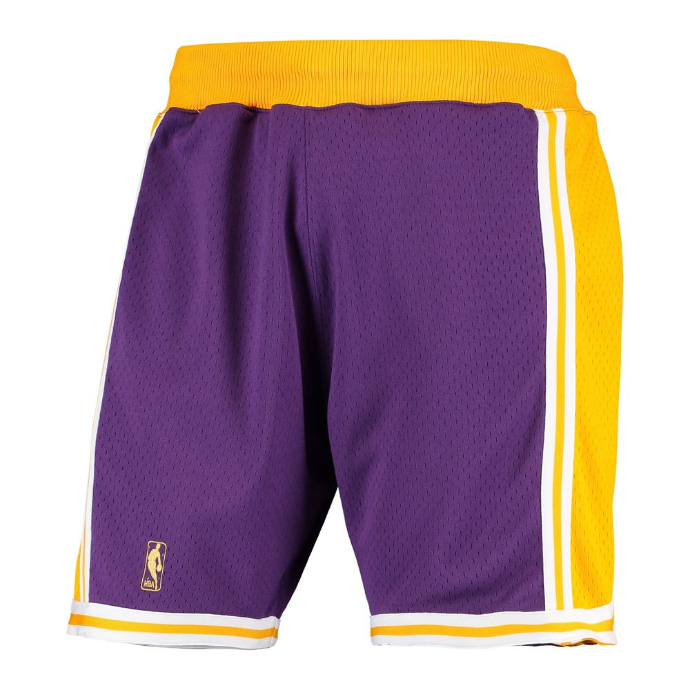 Men's Mitchell & Ness Purple Los Angeles Lakers 1996-1997 Hardwood Classics Throwback Authentic Shorts Size: Large