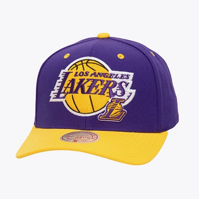 Men's Mitchell & Ness Purple Los Angeles Lakers All In 2.0 Pro Crown Snapback Hat