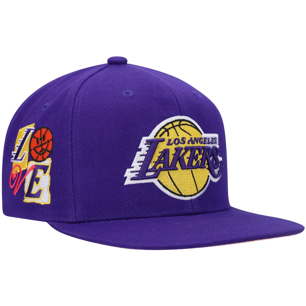 Men's Los Angeles Lakers Mitchell & Ness Purple All Love Snapback Hat