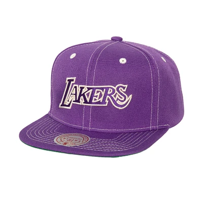 Casquette Snapback Contrastée Energy Violet Los Angeles Lakers Mitchell & Ness pour hommes