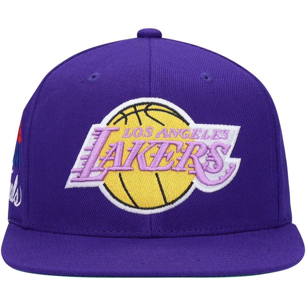 Mitchell & Ness Los Angeles Lakers XL Large Logo Two Tone Snapback Hat