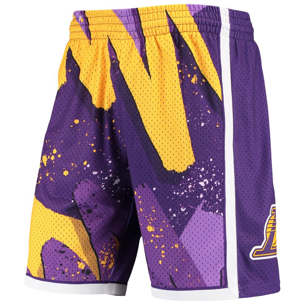 Men's Mitchell & Ness Purple Los Angeles Lakers Hardwood Classics 2009 Hyper Hoops Swingman Shorts