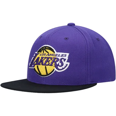 Lids Los Angeles Lakers Mitchell & Ness Hardwood Classics  Back-to-Back-to-Back NBA Champions Snapback Hat - Black/Gold