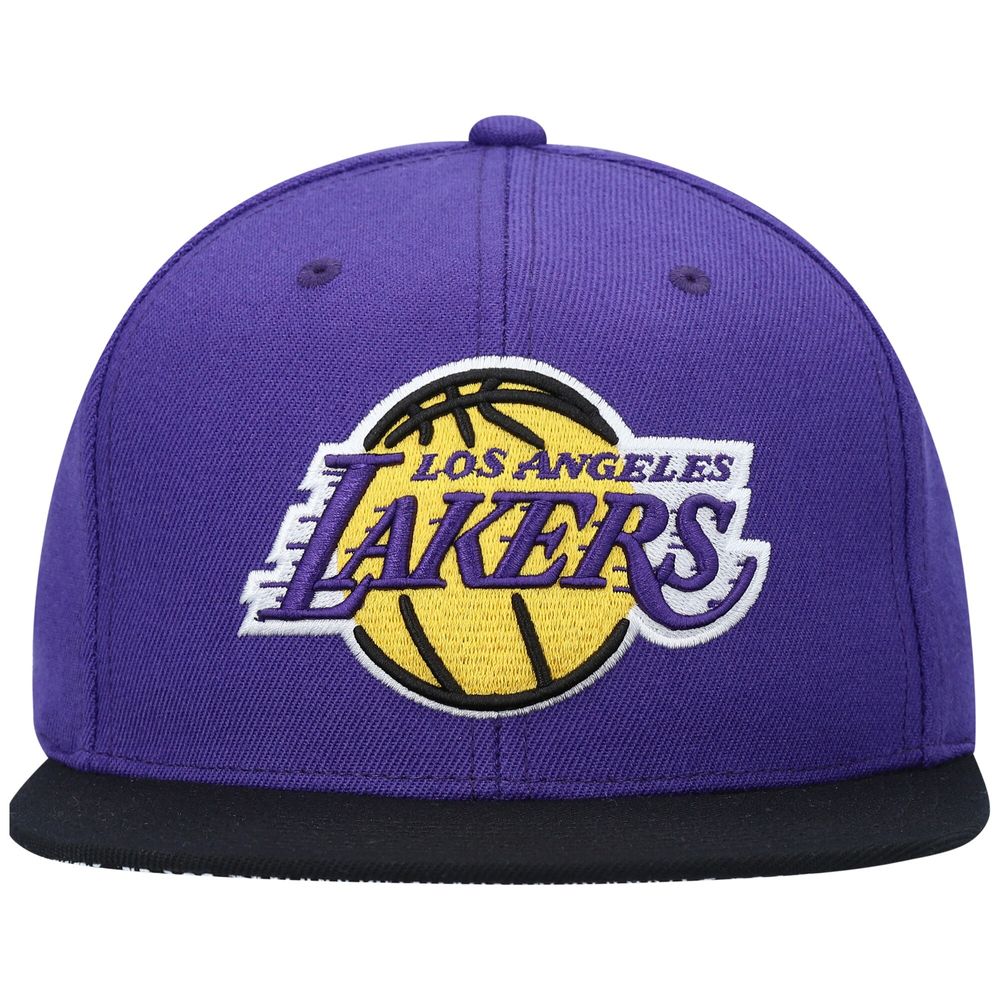 Men's Mitchell & Ness White/Purple Los Angeles Lakers Hardwood