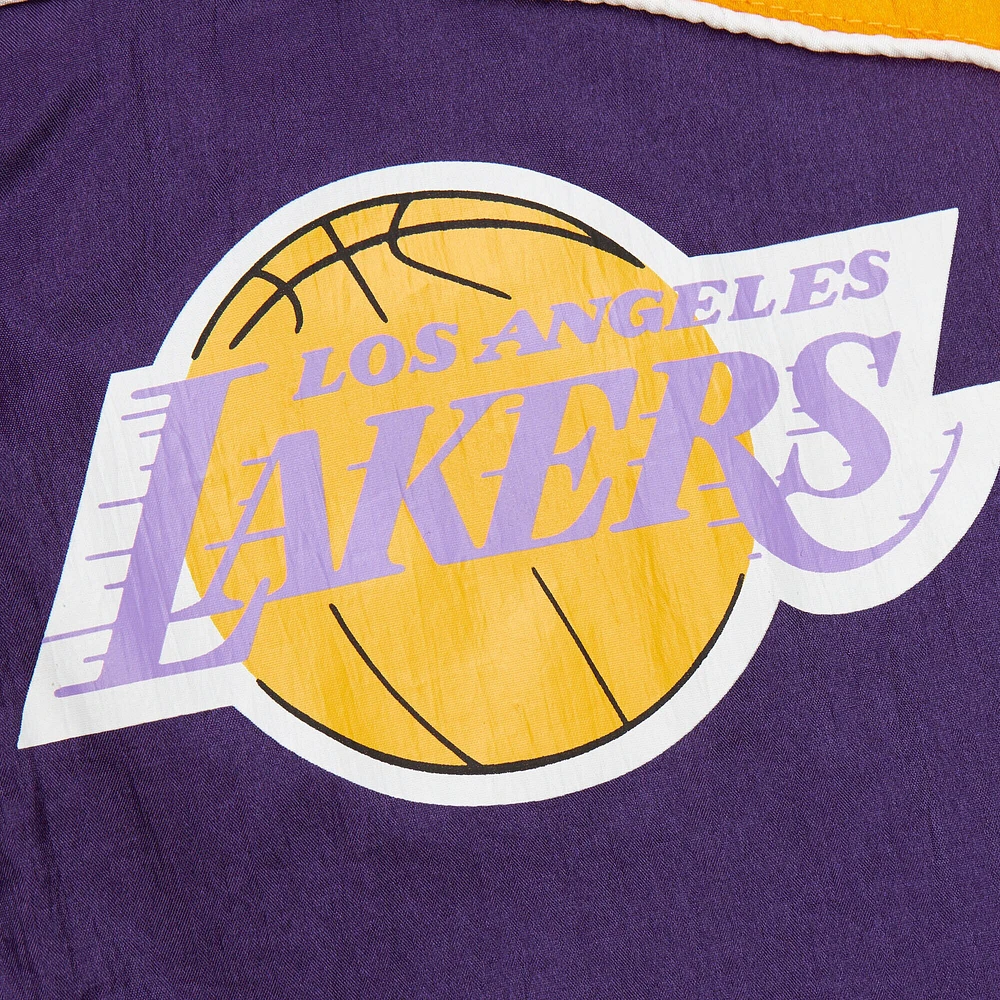 Veste coupe-vent entièrement zippée pour homme Mitchell & Ness Los Angeles Lakers Hardwood Classics Big Shot Premium violette