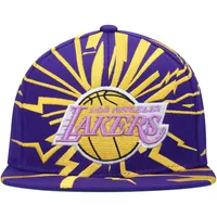 Casquette Snapback pour hommes des Los Angeles Lakers Hardwood Classics Earthquake Snapback de Mitchell & Ness