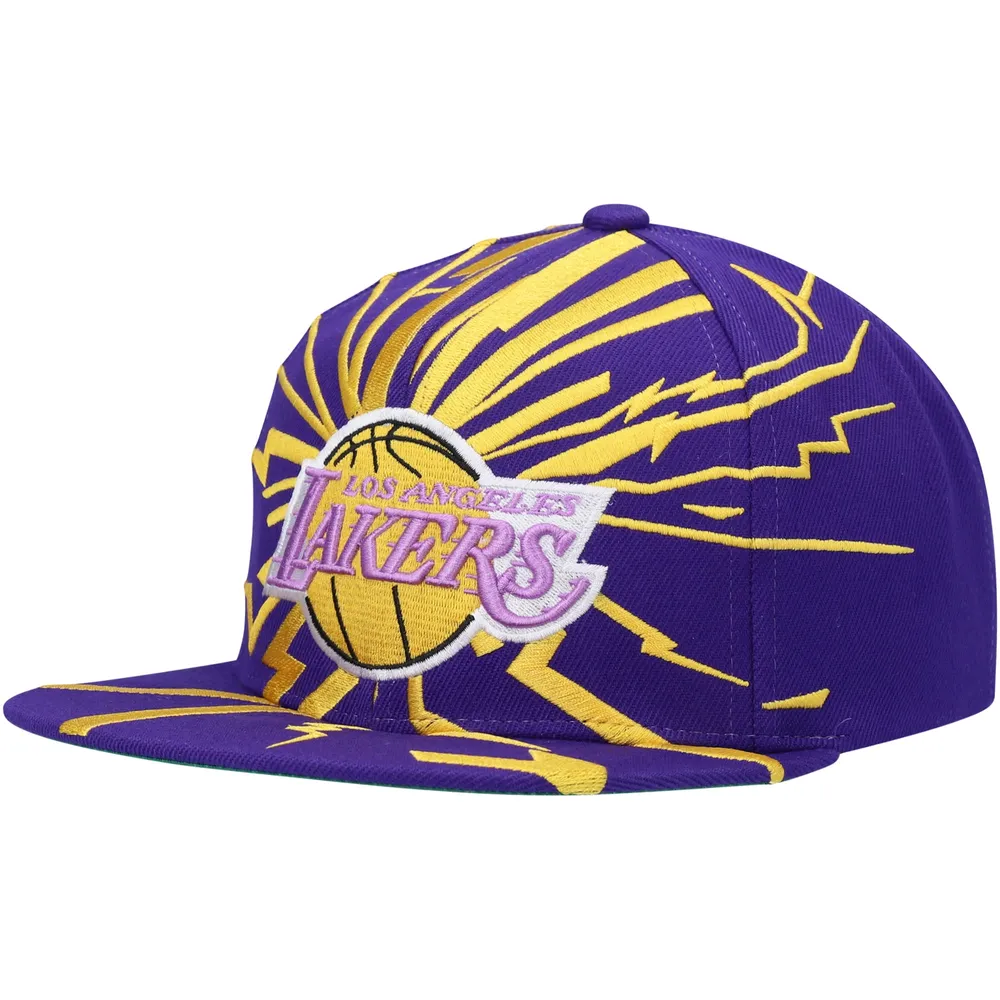 Casquette Snapback pour hommes des Los Angeles Lakers Hardwood Classics Earthquake Snapback de Mitchell & Ness