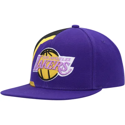 Los Angeles Lakers Mitchell & Ness Hardwood Classics Retroline Snapback Hat - Purple
