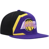 Men's Mitchell & Ness Purple Los Angeles Lakers Hardwood Classics Retroline Snapback Hat