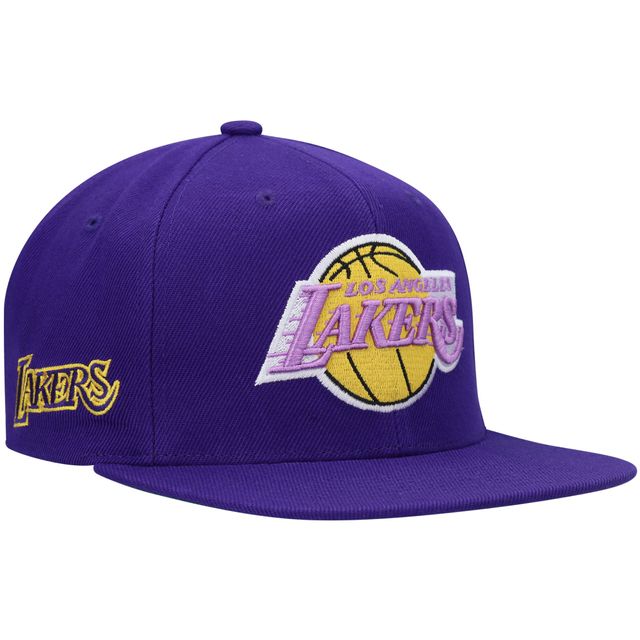 Casquette Snapback violet Los Angeles Lakers Hardwood Classics Mitchell & Ness pour hommes